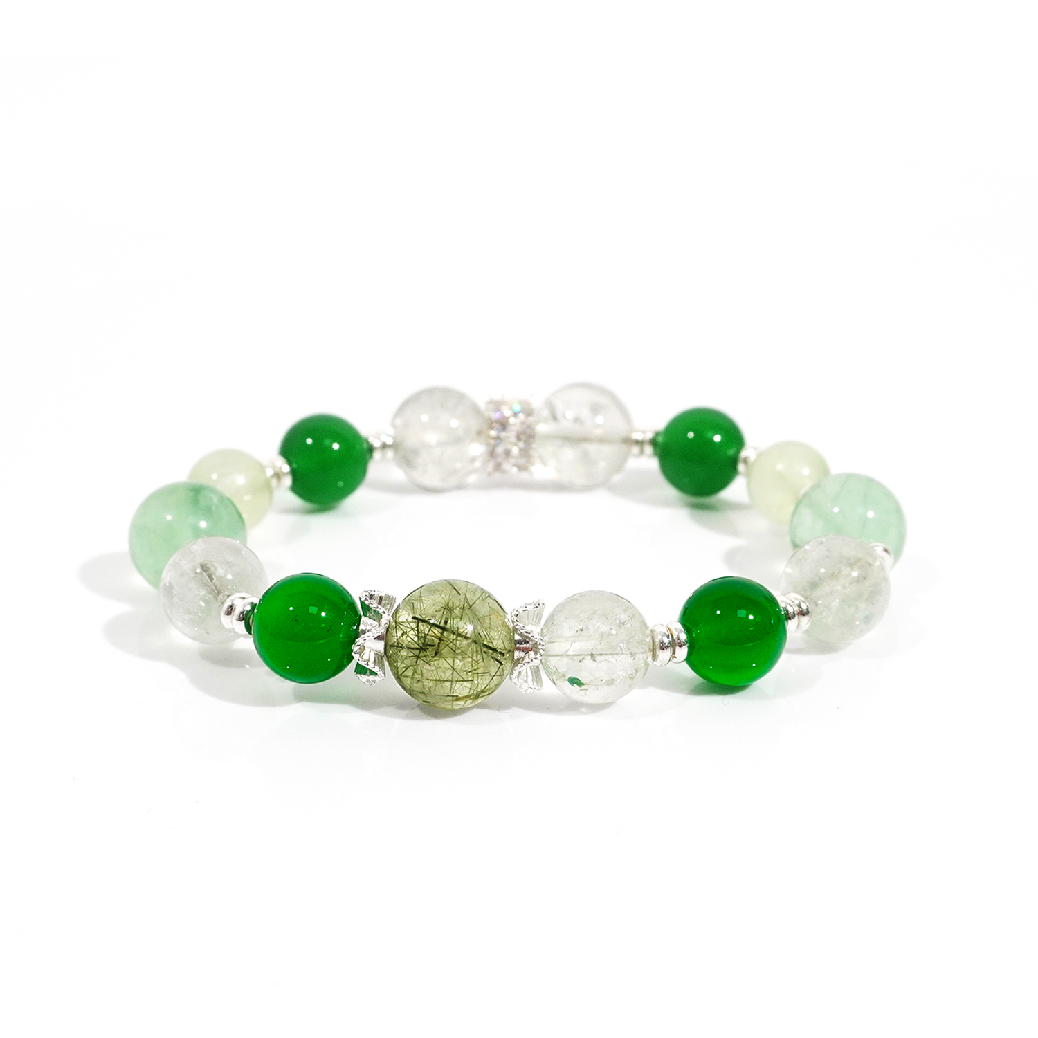 Green agate + quartz + grapevine + green Asai