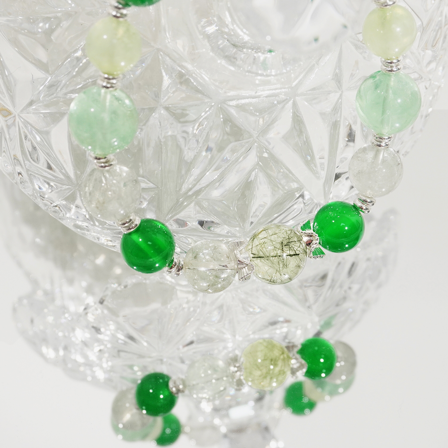 Green agate + quartz + grapevine + green Asai