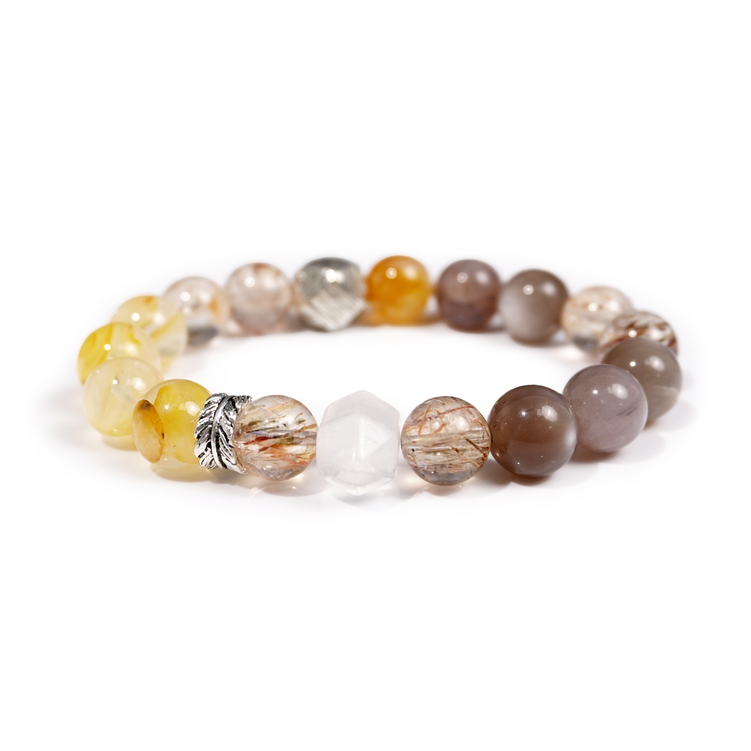 Yellow gum flower + black gold super + black moonlight + white crystal