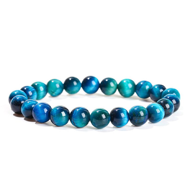 Natural blue tiger's eye stone bracelet
