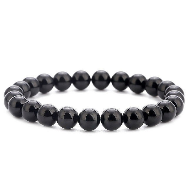 Natural obsidian bracelet
