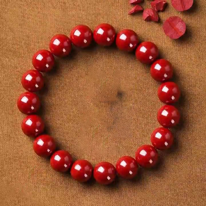 High-end men's bracelet - Cinnabar