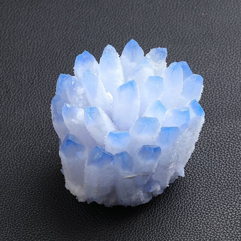 Natural blue crystal cluster ornament rough stone