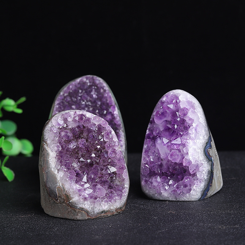 Natural Uruguayan amethyst cluster ornament