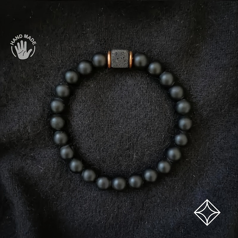 Best-selling men's volcanic stone bracelets