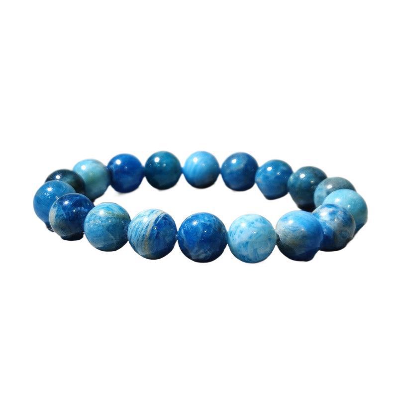 Natural raw mineral blue apatite bracelet