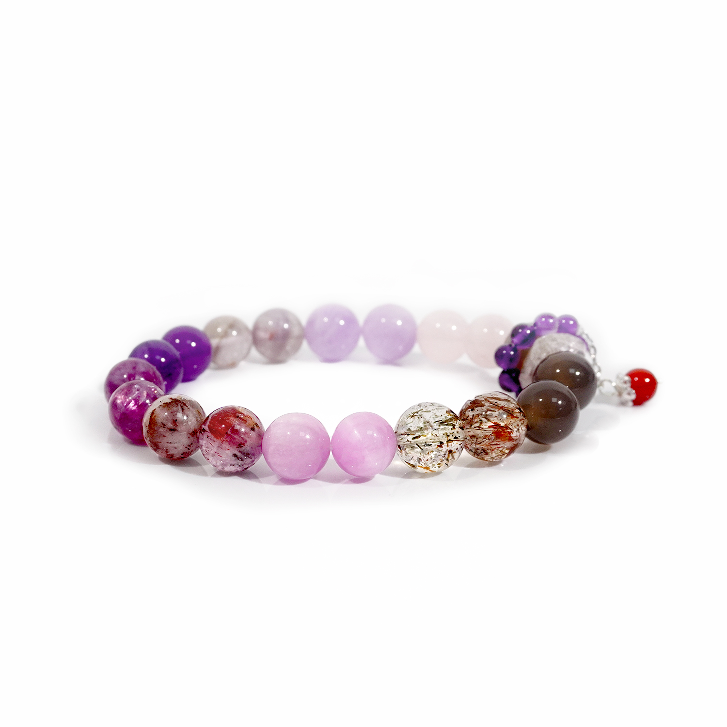 Multi-treasure crystal bracelet: Purple Grandmother/Purple Aurora/Purple Lithium Glow/Super Seven/Purple Agate/Flash Spirit/Purple Horse Pink/Lavender Purple/Purple Ghost/Uruguay Purple