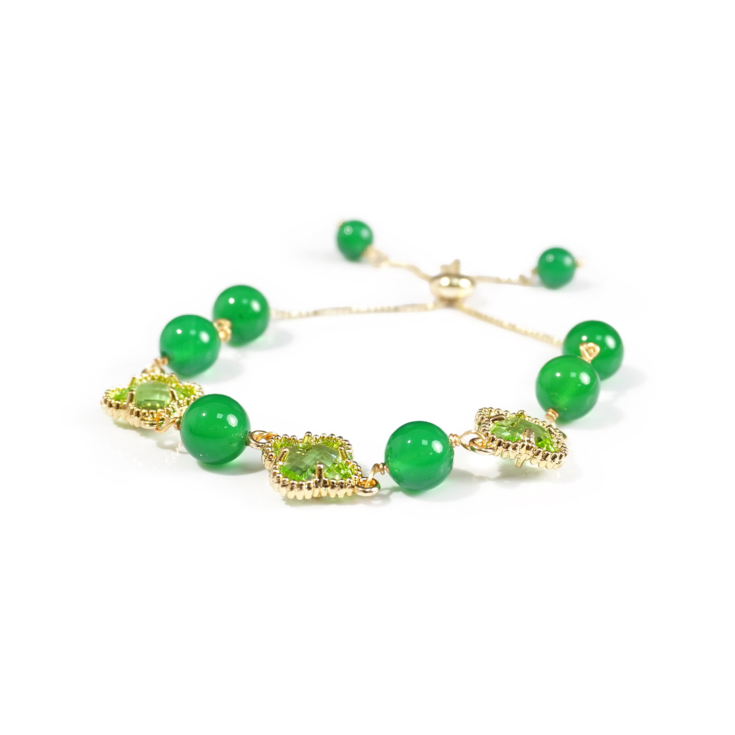 Green agate bracelet