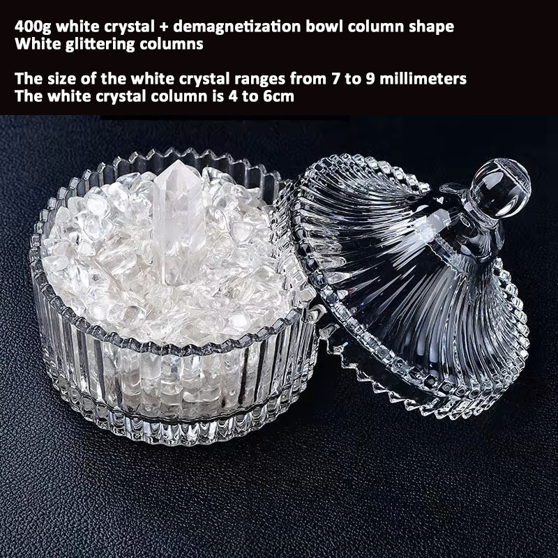White crystal + demagnetization bowl columnar + white crystal columnar