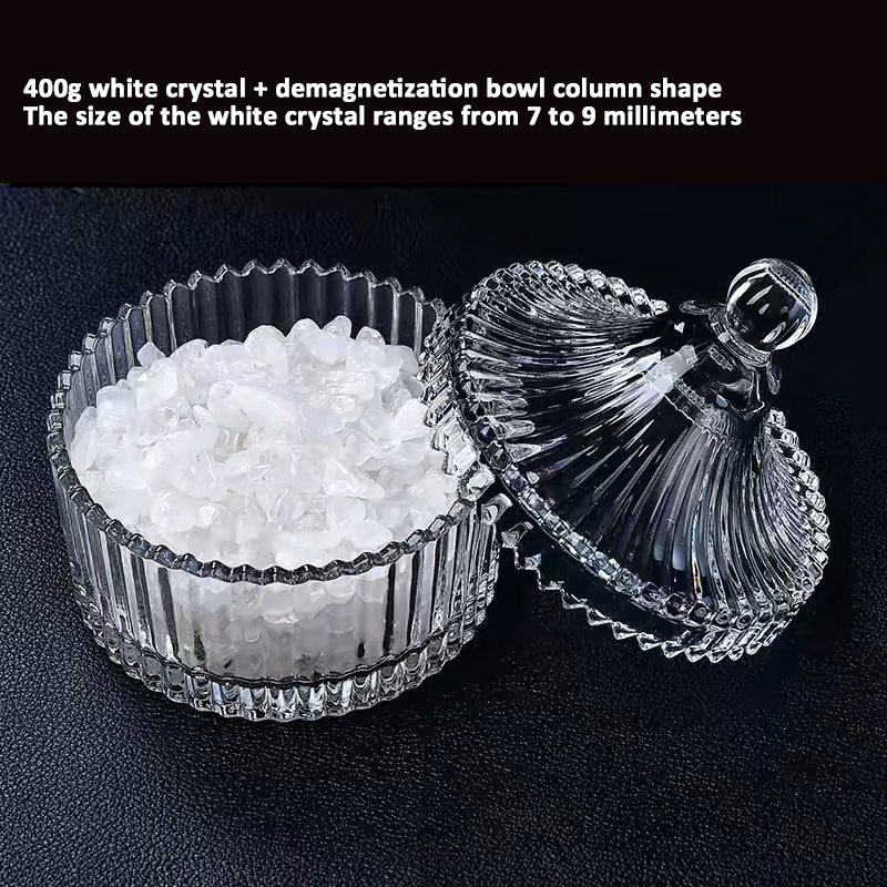 White crystal + demagnetized bowl-shaped column