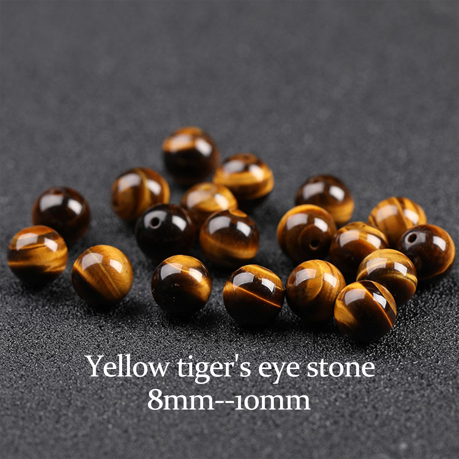 Natural yellow tiger's eye stone [1 bead]