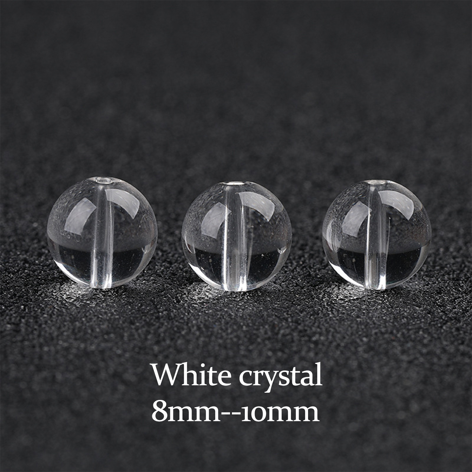 Natural white crystal bead [1 bead]