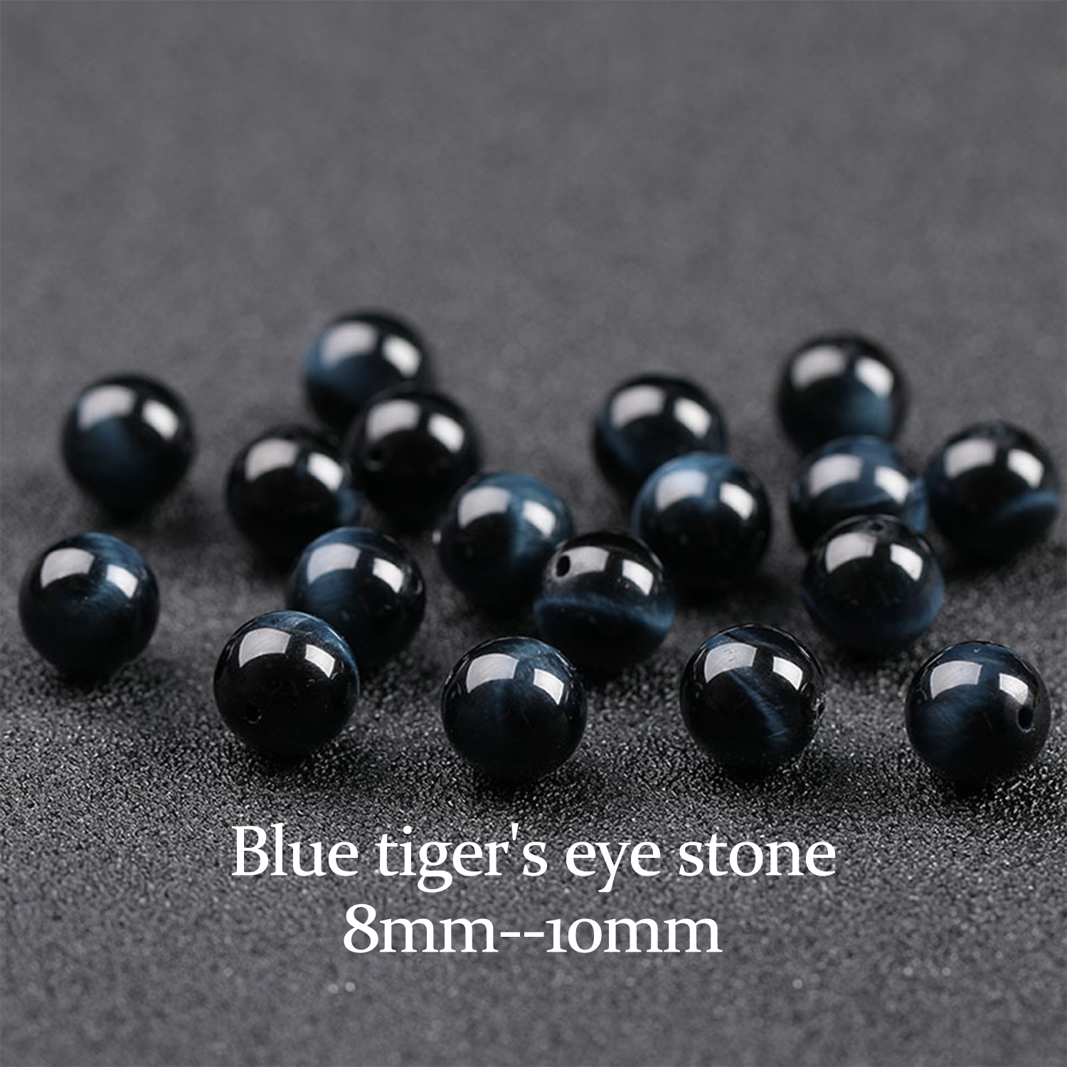 Natural blue tiger's eye stone [1 bead]