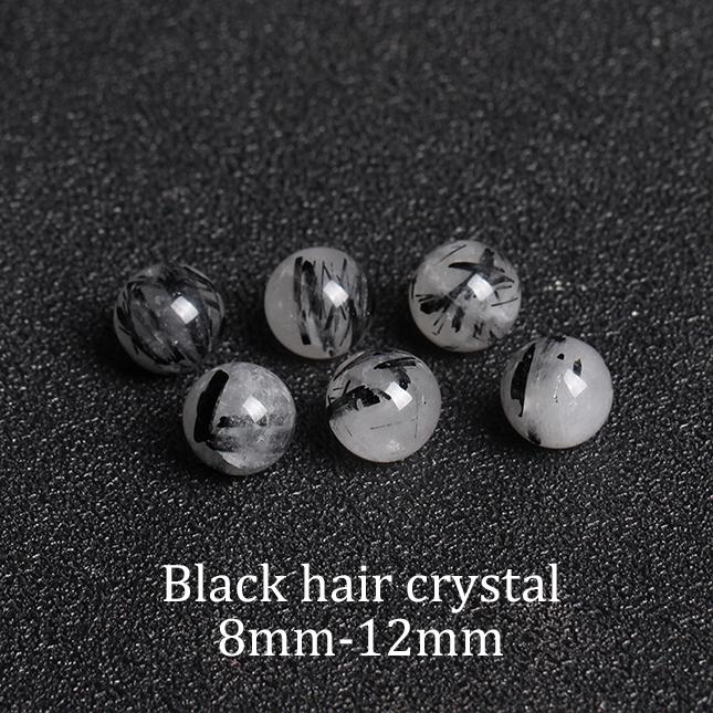 Natural black hair crystal[1 bead]
