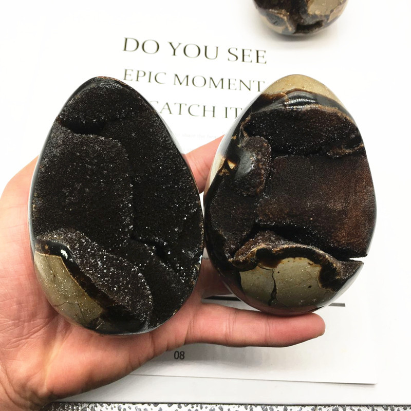 Natural turtle-back stone egg ornament