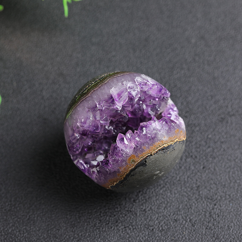 Natural amethyst cluster opening smile raw stone amethyst cave treasure basin home and office decoration ornament