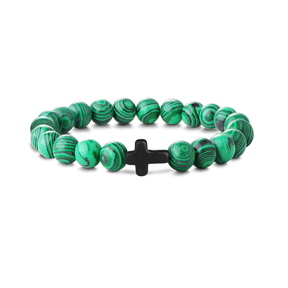 Natural malachite men's bracelet